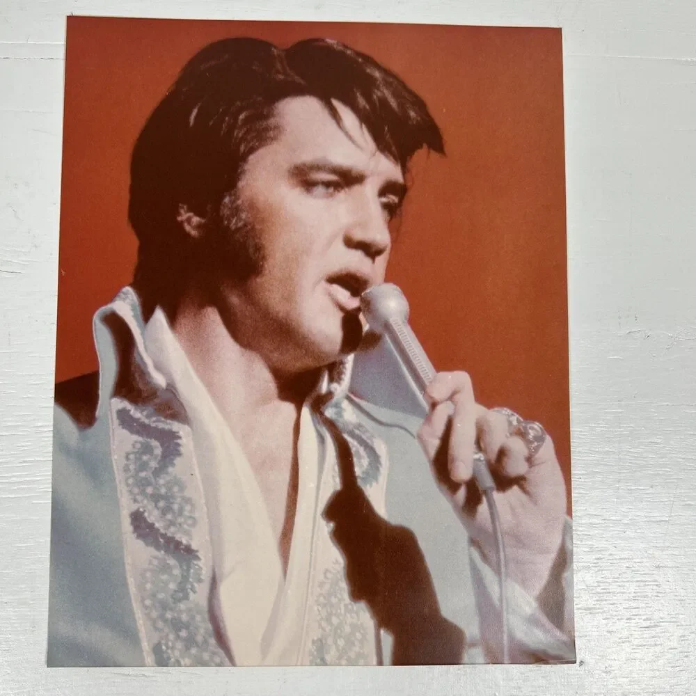 Vintage Elvis Presley Photo Lot of 10 Color Concert Photos 1970s Kodak Paper